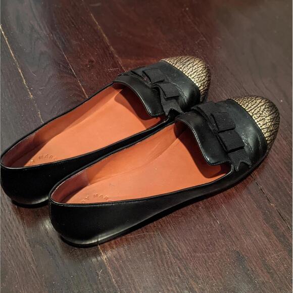 Marc Jacobs Leather Cap-Toe Smoking Slipper - Picture 1 of 2